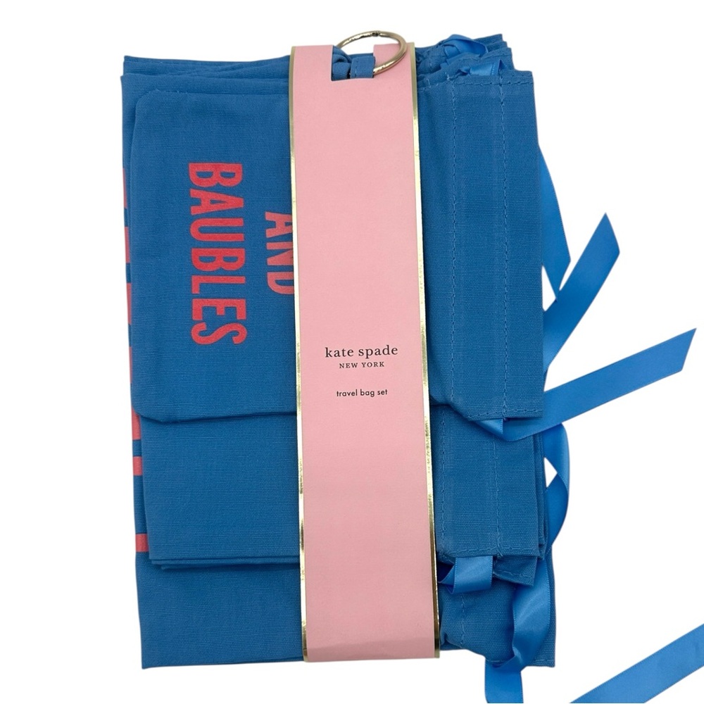 Kate Spade The Perfect Pair 4 pc Travel Bag Set in Blue